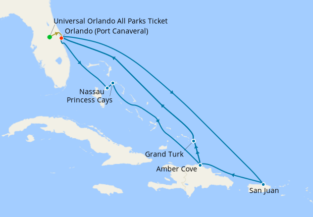 Cruise Itinerary Map