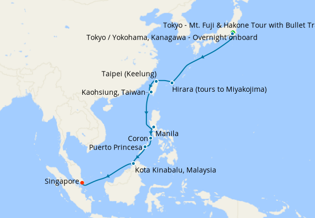 Cruise Itinerary Map