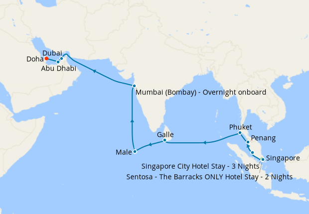 Cruise Itinerary Map