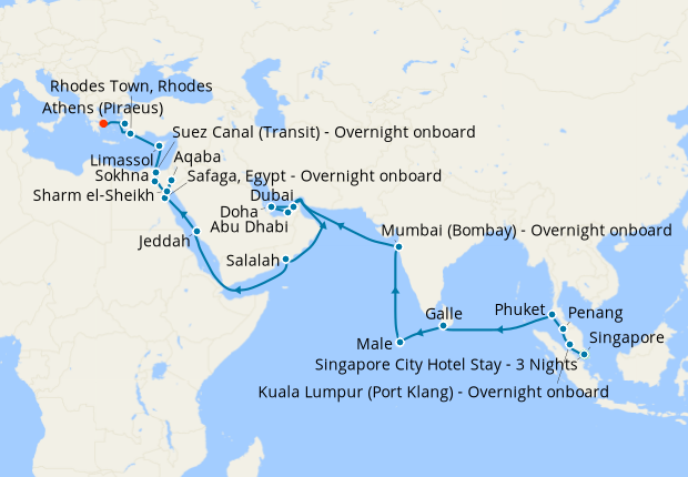 Cruise Itinerary Map