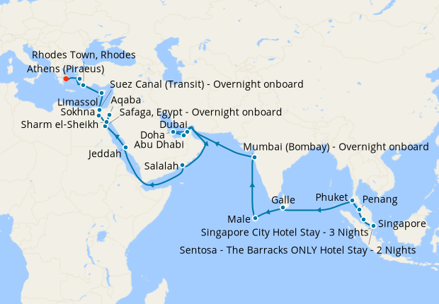 Cruise Itinerary Map