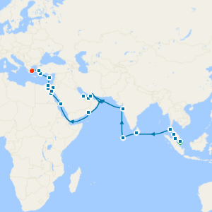 Grand Asia to Antiquity Passage from Singapore to Athens with Stays