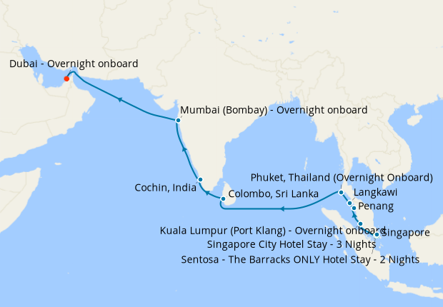Cruise Itinerary Map