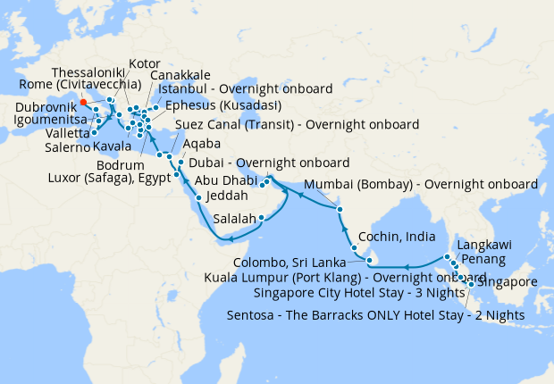 Cruise Itinerary Map