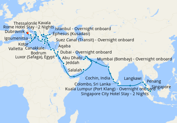 Cruise Itinerary Map