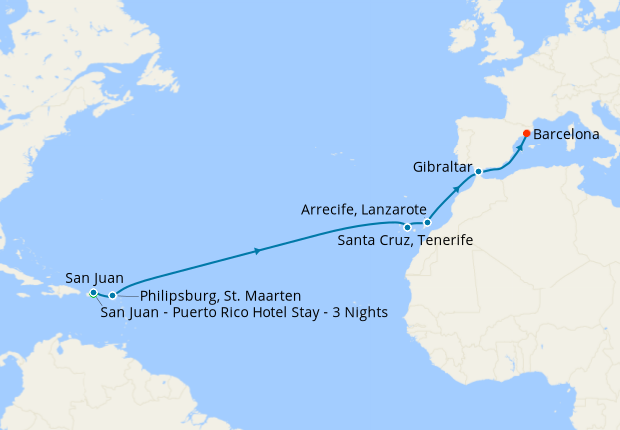 Cruise Itinerary Map