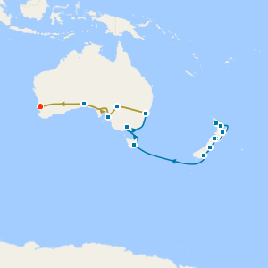 Fjords of New Zealand & 3 Nts Indian Pacific Rail to Perth with Stays