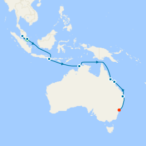 Singapore Stay, Malaysia, Bali & Australia to Sydney 
