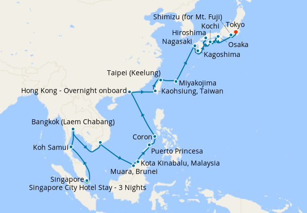 Cruise Itinerary Map
