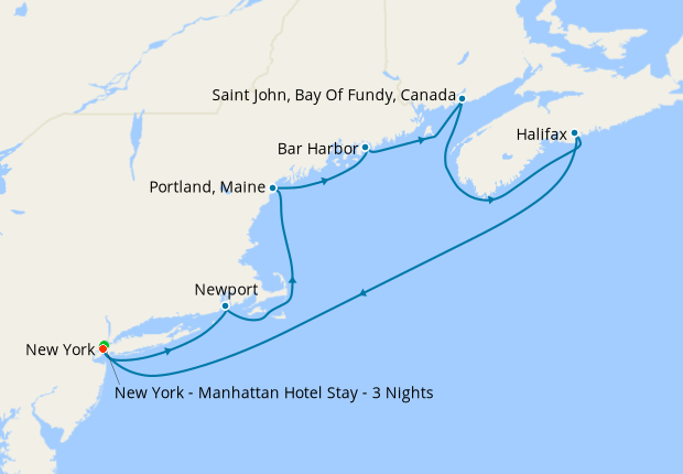 Cruise Itinerary Map
