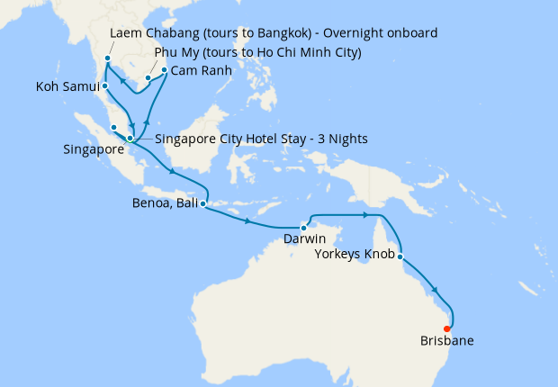 Cruise Itinerary Map