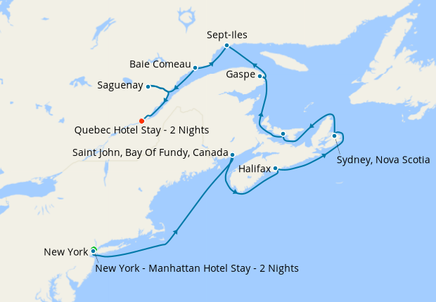 Cruise Itinerary Map