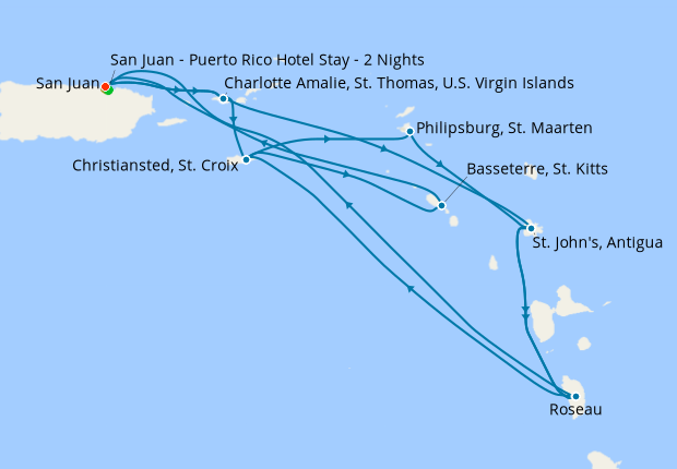 Cruise Itinerary Map