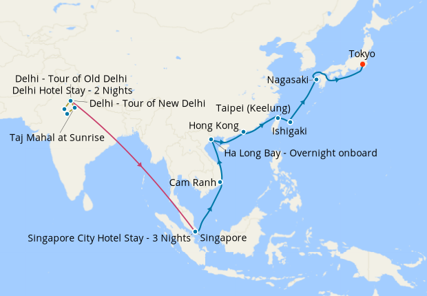Cruise Itinerary Map