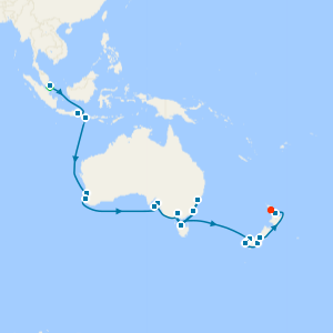 The Grand Southern Cross Voyage from Singapore with Stay