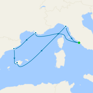 Western Mediterranean Fly Cruise from Rome