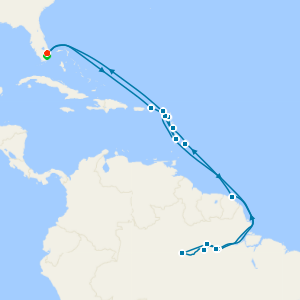 Caribbean & Amazonian Wonders from Fort Lauderdale with Luxury Miami Stay 