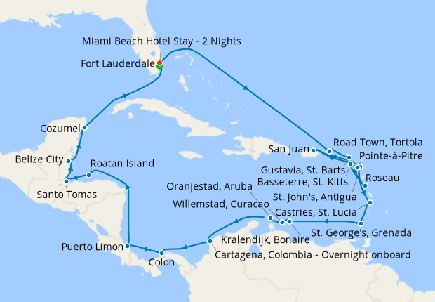 Cruise Itinerary Map