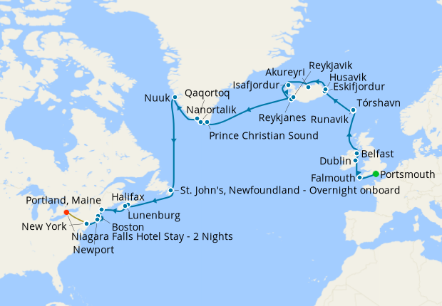 Cruise Itinerary Map