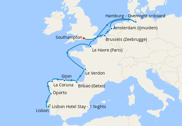 Cruise Itinerary Map