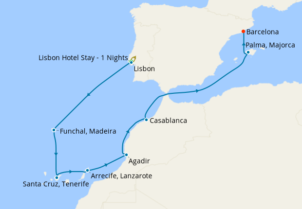 Cruise Itinerary Map