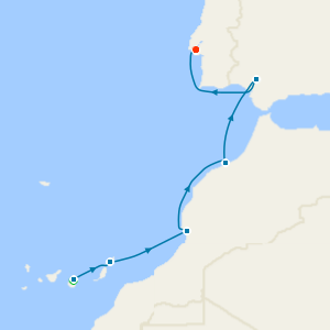 Spain, Morocco & Portugal Cruise with Gran Canaria and Lisbon Stays