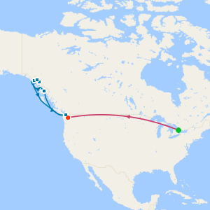 Toronto, Niagara Falls & Alaska from Seattle with Stays