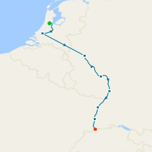 Rhine river cruise from Amsterdam to Basel