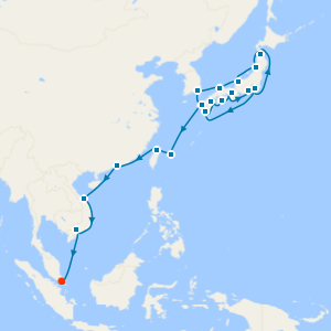 Circle Japan Fall Foliage & Southeast Asia from Yokohama with 1nt Stay