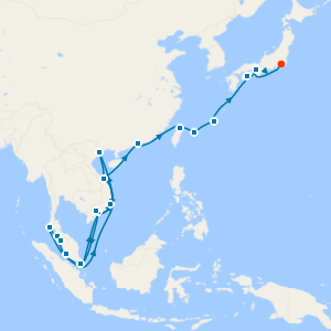 Southeast Asia & Japan with Halong Bay from Singapore with 1Nt Stay