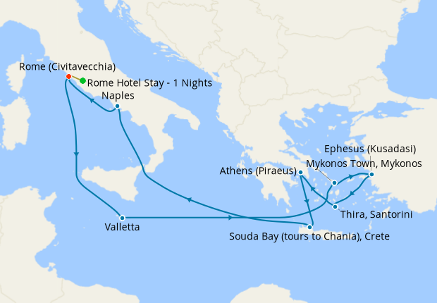 Cruise Itinerary Map