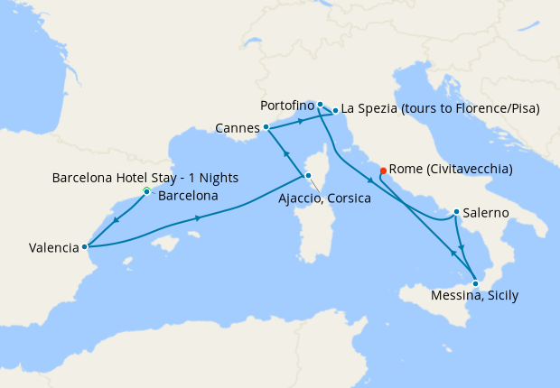 Cruise Itinerary Map