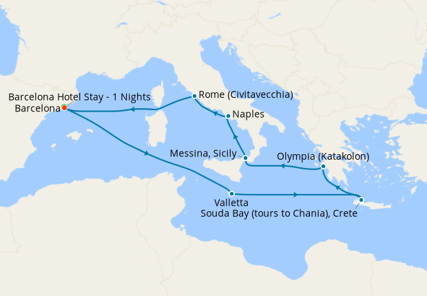 Cruise Itinerary Map