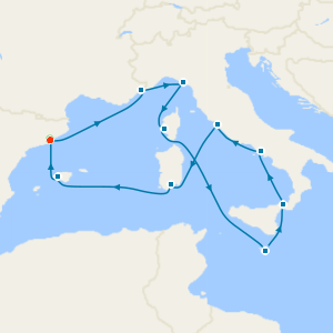 Italy, France, Spain & Malta from Barcelona with 1nt Stay