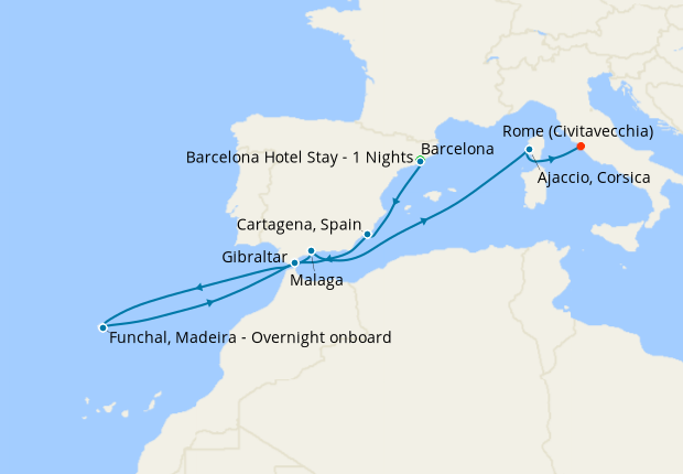 Cruise Itinerary Map