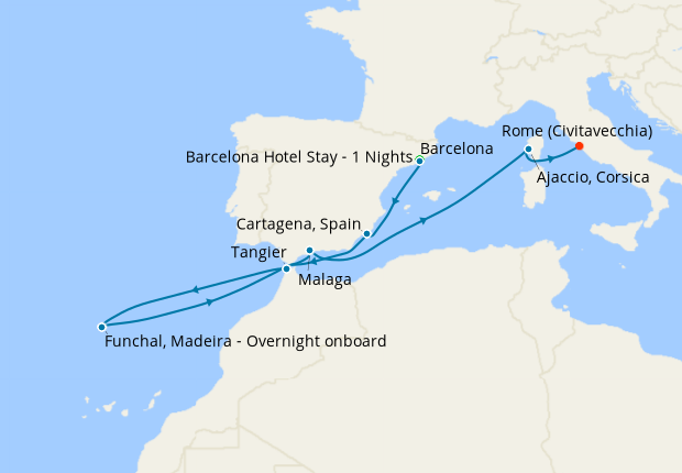 Cruise Itinerary Map
