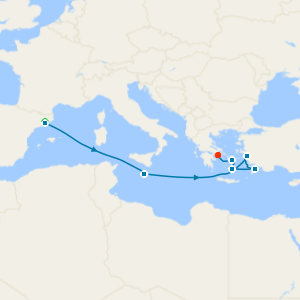 Greece, Malta & Turkey from Barcelona with 1nt Stay