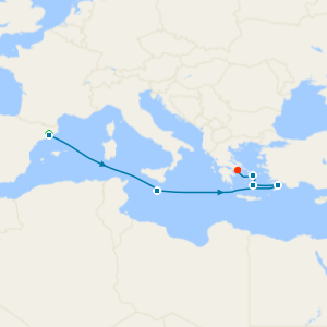 Greece, Malta & Turkey from Barcelona with 1nt Stay
