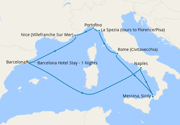 Cruise Itinerary Map