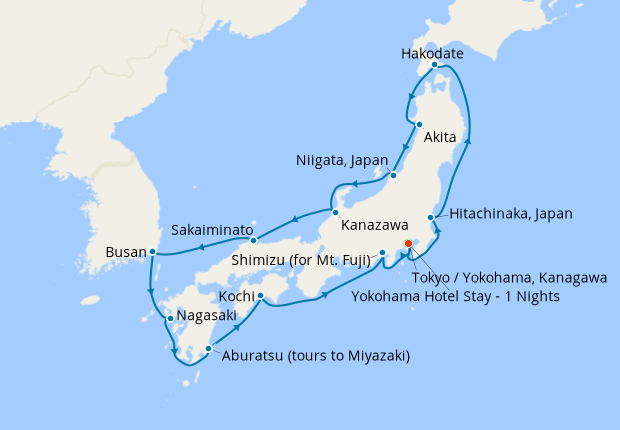 Cruise Itinerary Map