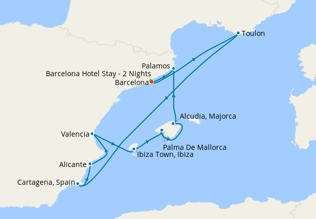 Cruise Itinerary Map