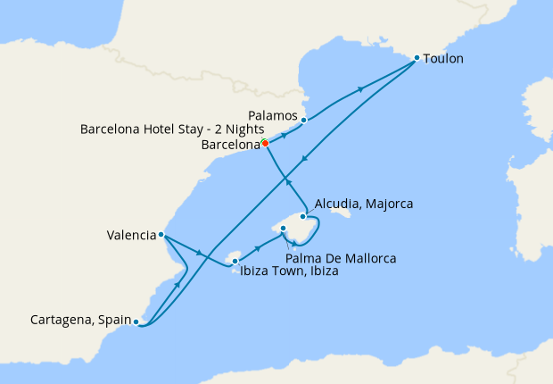 Cruise Itinerary Map