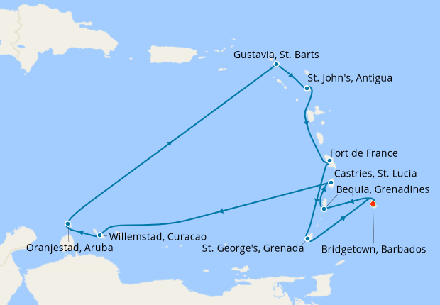 Cruise Itinerary Map