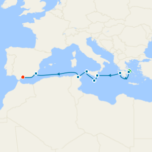 Greece, Italy & Spain Cruise with Athens and Malaga Stays