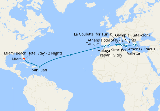Cruise Itinerary Map