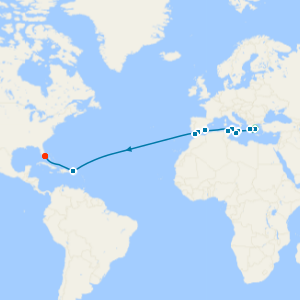 Transatlantic Cruise: Malta, Malaga & Miami with Athens Stay