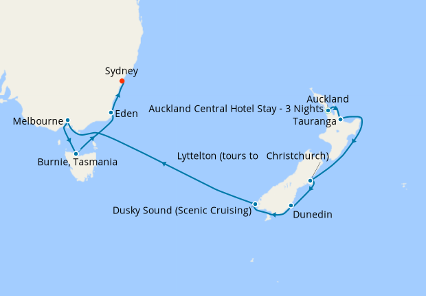 Cruise Itinerary Map