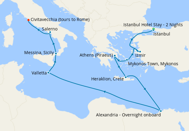 Cruise Itinerary Map
