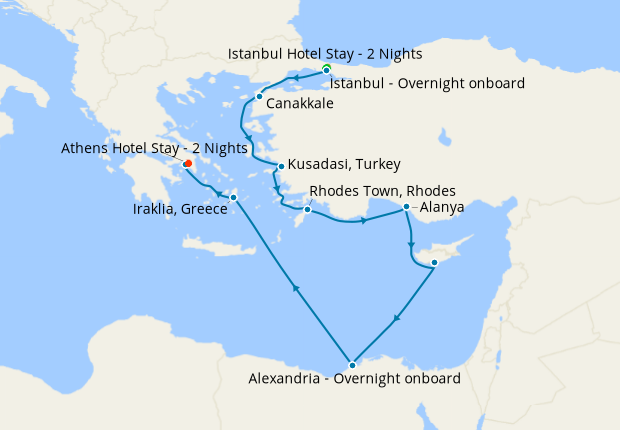 Cruise Itinerary Map