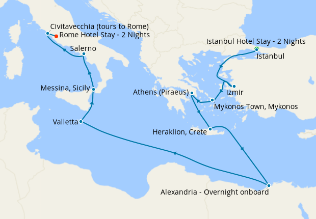 Cruise Itinerary Map